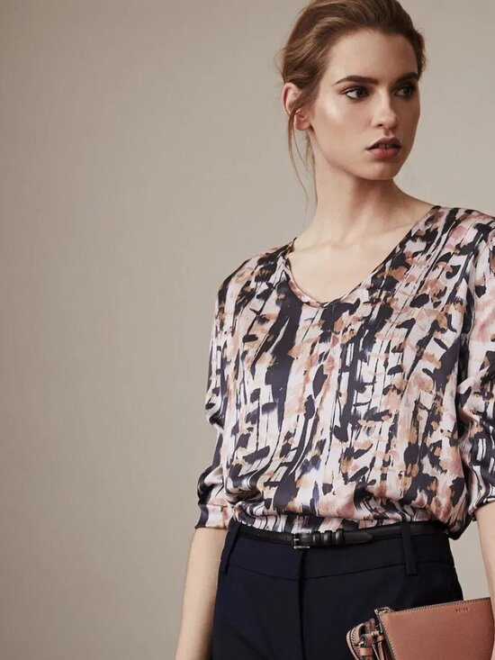 Reiss Tops - Reiss Helena Printed Shirt Abstract Size Small